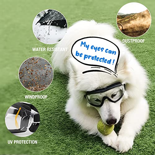 Namsan Netive - Gafas de sol para mascotas, resistentes al agua, al viento, protección para los ojos para perros grandes y medianos