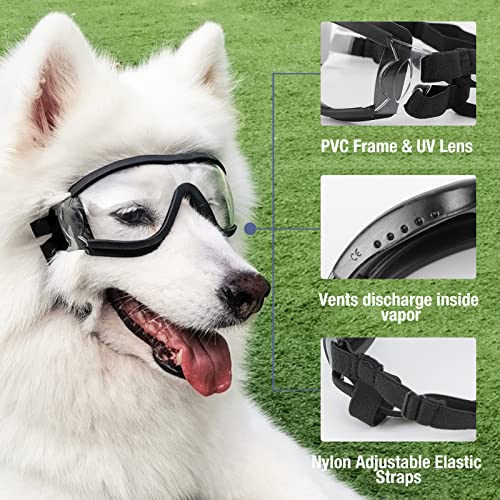 Namsan Netive - Gafas de sol para mascotas, resistentes al agua, al viento, protección para los ojos para perros grandes y medianos