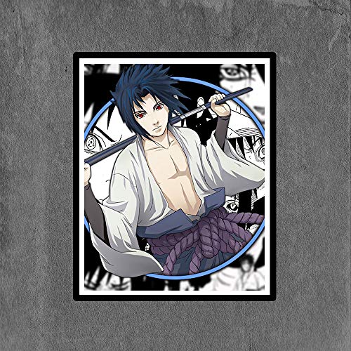 Naruto Anime Artwork Uchiha Madara Sasuke Akatsuki Pain - Póster digital (8 x 10 pulgadas), sin marco, 8 unidades
