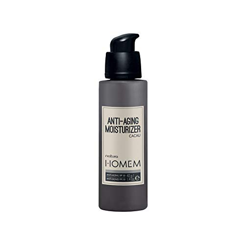 NATURA - Crema Facial Hidratante Antisignos Homem - Hombre - Para todo Tipo de Piel - Hidrata y Reduce los Signos de Envejecimiento - Protección Solar SPF30-100% Vegano - Cruelty Free - 40 g