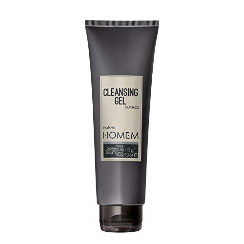 NATURA - Gel Limpiador Facial Homem - Hombre - Para todo Tipo de Piel - Limpia el Rostro en Profundidad - Regula la Producción de Sebo - 100% Vegano - Cruelty Free - Tubo de 115 g