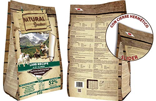 Natural Greatness Pienso seco para Perros Receta de Cordero – Sensitive. Ultra Premium -Todas Las Razas y Edades. 2 kg