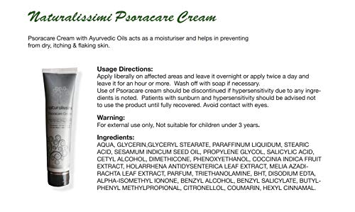 Naturalissimi Psoracare Cream Psoriasis, prurito crema psoriasis con aceites ayurvédicos