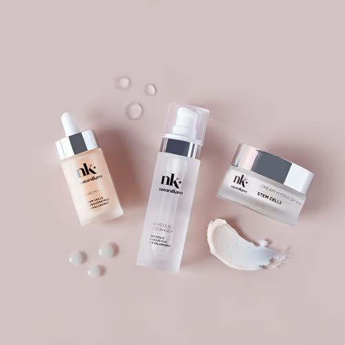 NATURALKIREI - Pack NK Anti-aging - Crema antiarrugas NK Cream Hydra Day & Night (50ml) + NK Sérum+ (30ml) + NK Glycolic Cleanser exfoliante facial (50ml)