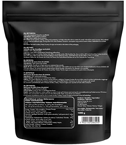 Nature Diet - Eritritol 2 x 1000 g | Edulcorante natural | Cero calorías | Reemplazo de azúcar | Sustituto de azúcar