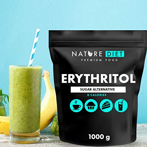 Nature Diet - Eritritol 2 x 1000 g | Edulcorante natural | Cero calorías | Reemplazo de azúcar | Sustituto de azúcar