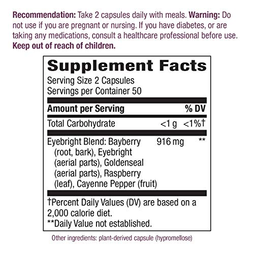 Nature's Way Herbal Eyebright, 100 Capsule