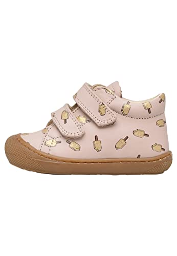 NATURINO Cocoon VL-Zapatos para Primeros Pasos de Piel Estampada con Motivo de Helado Rosa Palo 18