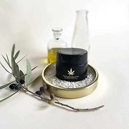 NaturKalamo - Crema Facial Vegana - 50 ml - Hidrata, Ilumina y Protege tu Rostro - Crema Hidratante Testada Dermatológicamente - Cosmética Natural Fabricada en España