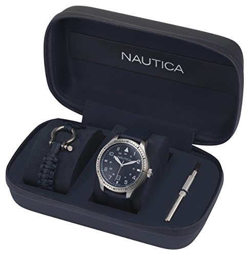 Nautica (NAVTJ) Reloj Analogico para Hombre de Cuarzo con Correa en Cuero NAPB05001