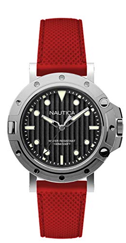 Nautica Reloj Analógico para Hombre de Cuarzo con Correa en Silicona NAD12549G
