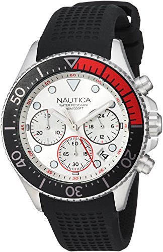 Nautica Reloj analógico para Hombre. de Cuarzo japonés con Correa en Silicona NAPWPC001