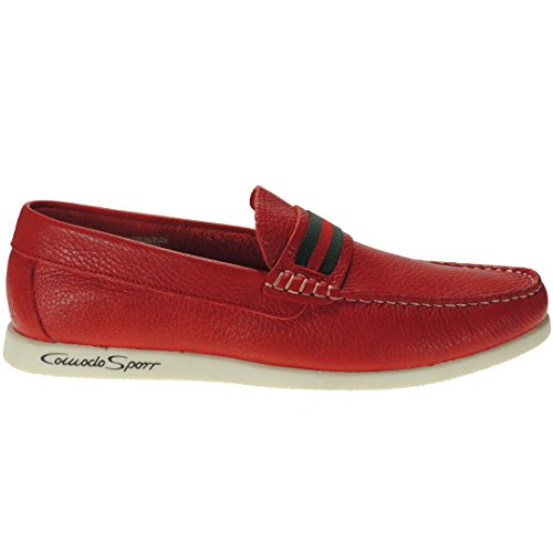 Náutico Hombre Mocasín Pachanga con Antifaz - Zapato Marca COMODO'SPORT Rojo Talla 41