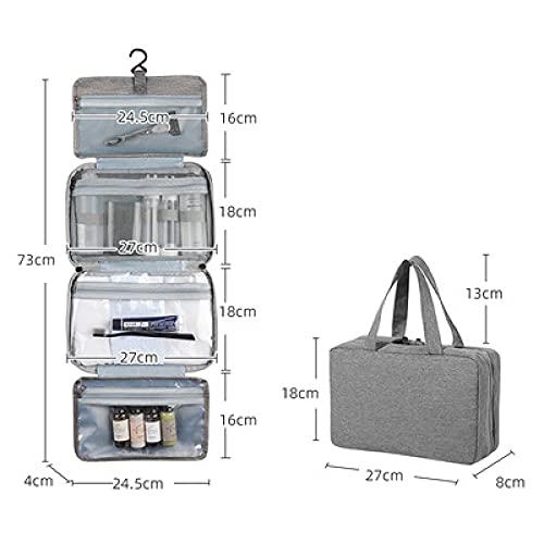 Neceser De Viaje para Colgar con DiseñO Separado para Mojado Y Seco, Estuche De Viaje para Guardar ArtíCulos De Aseo con Gancho, Juego De Brochas De Maquillaje A Prueba De Agua.