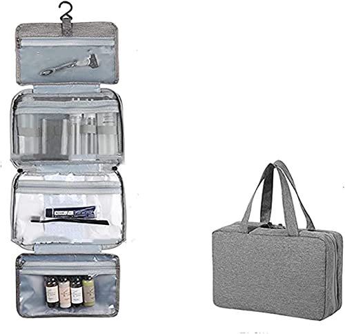 Neceser De Viaje para Colgar con DiseñO Separado para Mojado Y Seco, Estuche De Viaje para Guardar ArtíCulos De Aseo con Gancho, Juego De Brochas De Maquillaje A Prueba De Agua.
