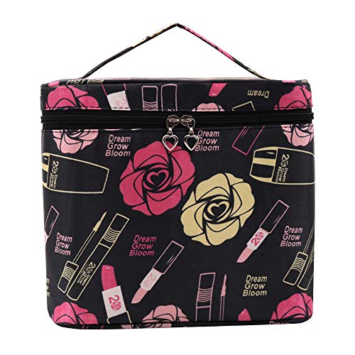Neceser Maquillaje Grande, Bolsa de Aseo de Gran Capacidad,Neceser de Maquillaje Impermeable,Estuche Cosmético,Bolsa de cosméticos para Mujeres y niñas (Color-B)