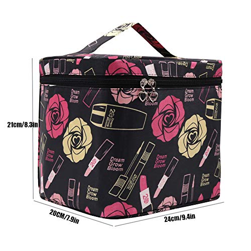Neceser Maquillaje Grande, Bolsa de Aseo de Gran Capacidad,Neceser de Maquillaje Impermeable,Estuche Cosmético,Bolsa de cosméticos para Mujeres y niñas (Color-B)
