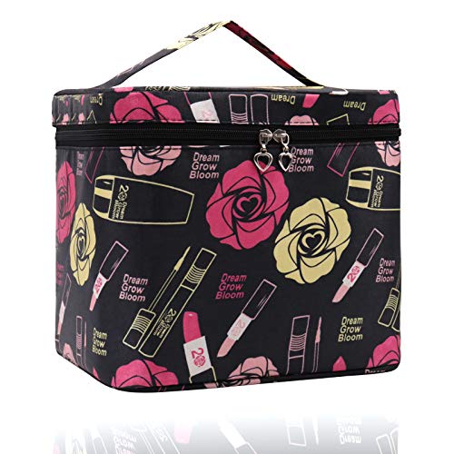 Neceser Maquillaje Grande, Bolsa de Aseo de Gran Capacidad,Neceser de Maquillaje Impermeable,Estuche Cosmético,Bolsa de cosméticos para Mujeres y niñas (Color-B)