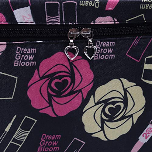 Neceser Maquillaje Grande, Bolsa de Aseo de Gran Capacidad,Neceser de Maquillaje Impermeable,Estuche Cosmético,Bolsa de cosméticos para Mujeres y niñas (Color-B)