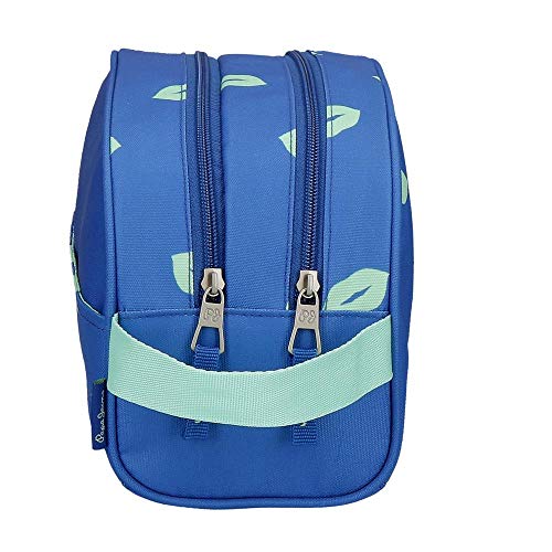 Neceser Pepe Jeans Ruth Doble Compartimento Adaptable, Azul, 26x16x12 cm