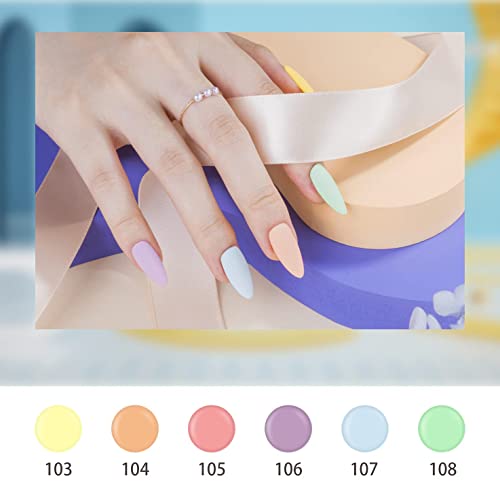 Neeko Esmaltes Semipermanente 6 colores Macaron Juego de esmaltes de uñas Baby Blue Shellack Gel Polish Set Colores de gel para uñas Color suave y cálido Soak Off LED Gel Polish Nail Art Design