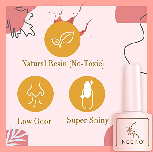 Neeko Esmaltes Semipermanente 6 colores Macaron Juego de esmaltes de uñas Baby Blue Shellack Gel Polish Set Colores de gel para uñas Color suave y cálido Soak Off LED Gel Polish Nail Art Design