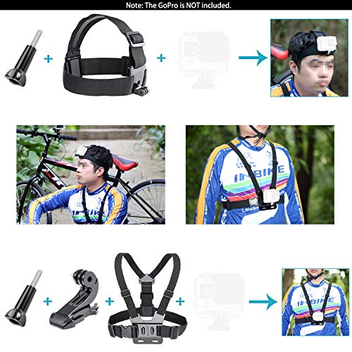 Neewer 21-in-1 Kit de Accesorios para GoPro Hero 7 Hero 2018, Hero 6, 5 Black, Hero 4, Hero 5 Session, DJI OSMO Acción, Campark Akaso Crosstour Apeman Cámara Accióna