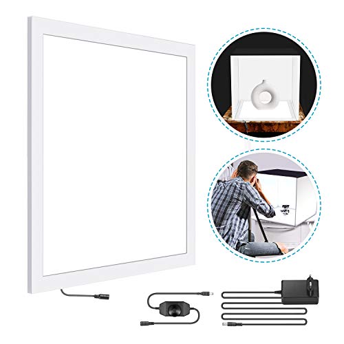 Neewer 38x38cm Teléfono Estudio Panel de Luz LED Luz Relleno LED Portátil sin Sombras con Adaptador Corriente Caja Disparo de Fotografía Regulable Luz Inferior de Tienda para Joyería Cosmética