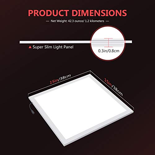 Neewer 38x38cm Teléfono Estudio Panel de Luz LED Luz Relleno LED Portátil sin Sombras con Adaptador Corriente Caja Disparo de Fotografía Regulable Luz Inferior de Tienda para Joyería Cosmética