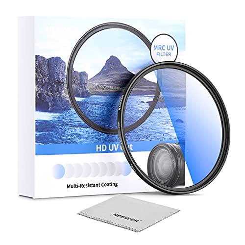 Neewer Filtro de Protección UV MRC de 58mm, 30 con Revestimiento Multicapa/Alta Definición/Impermeable/Resistente a Arañazos Filtro UV con Nano-Revestimiento, Filtro Ultradelgado