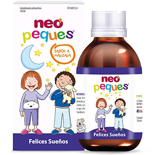 Neo Peques | Jarabe Infantil para Niños Felices Sueños 150 ml | A Base de Melisa, Magnesio y Vitamina B6 | Tomar 1 Hora Antes de Acostarse 0,5 ml/kg de Peso Corporal | Dosis Diaria Máxima 20 ml