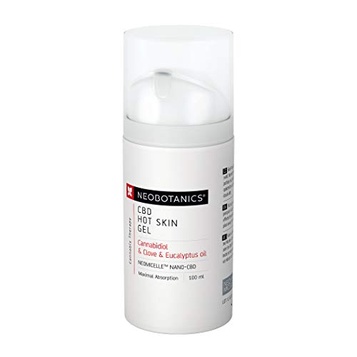 NEOBOTANICS® Nano CBD Gel caliente para el dolor. Gel calentador de CBD con el ingrediente activo cannabidiol para dolores articulares y musculares, tensión en la zona de la espalda, cuello y hombros.