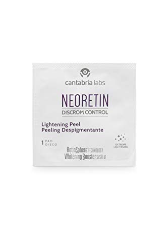 Neoretin Discrom Control Peeling Despigmentante. - Discos Despigmentantes Intensivos, Sin Color, 6 Sobres de 1 Mililitros