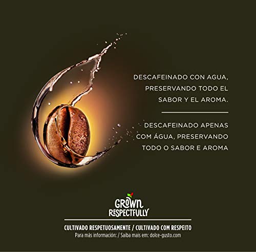 NESCAFÉ Dolce Gusto Café Espresso Intenso Descafeinado, Pack de 3 x 16 Cápsulas - Total: 48 Cápsulas de Café