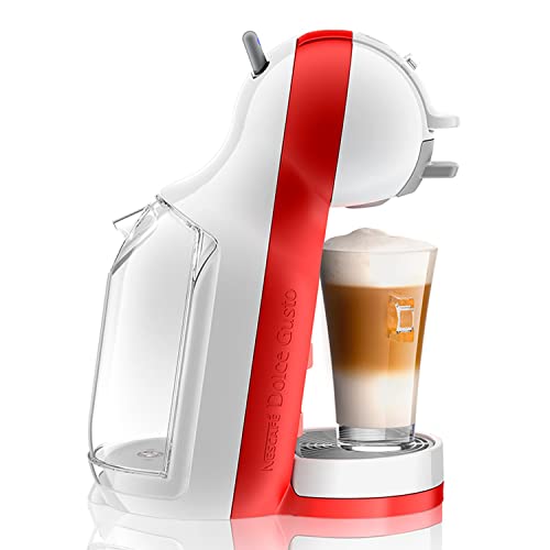 Nescafé Dolce Gusto Mini Me De'Longhi EDG305.WR - Cafetera automática de cápsulas, 15 bares de presión para bebidas frías y calientes. Color blanco y rojo