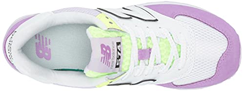 New Balance Women's 574 V2 Sneaker, Heliotrope/Blea, 5.5