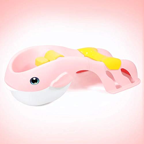 Newgreeny Sillas De Champú para Niños Engrosadas para Aumentar La Seguridad Y La Comodidad del Champú Plegable Infantil. Polvo de Princesa.