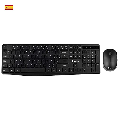 NGS ALLUREKIT Kit de Teclado Multimedia y Ratón 1200dpi Inalámbricos 2.4GHz (QWERTY Español)