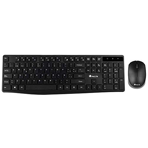 NGS ALLUREKIT Kit de Teclado Multimedia y Ratón 1200dpi Inalámbricos 2.4GHz (QWERTY Español)