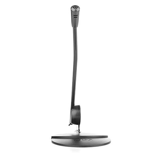 NGS MS102 - Micrófono para Ordenador/PC con Doble Peana de Sujeción Direccionable para Mesa o Monitor