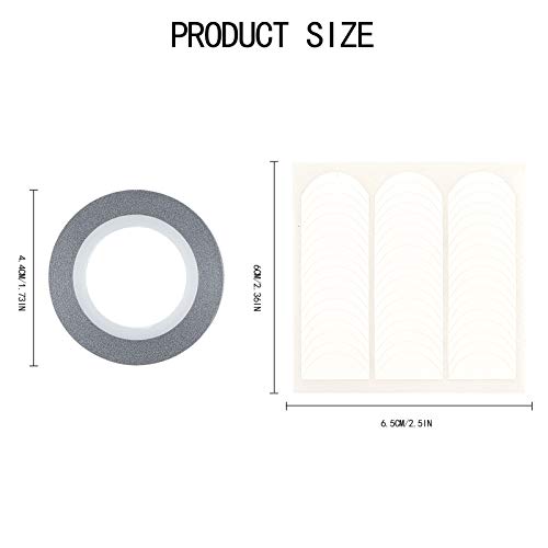 NICENEEDED Juego de Decoración de Uñas con 18 hoja de Pegatinas de Manicura Francesa para Decoración de Uñas Y 30 rollos de Cinta de Rayas para Decoración de Uñas DIY