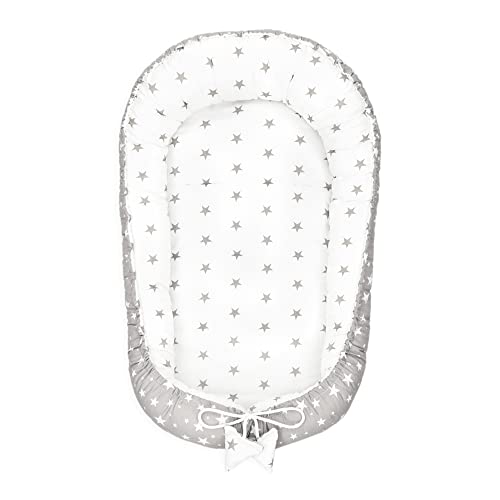 Nido Bebe Recien Nacido 90 x 50 cm- Reductor de Cuna nidos para Bebes cojin colecho Gris