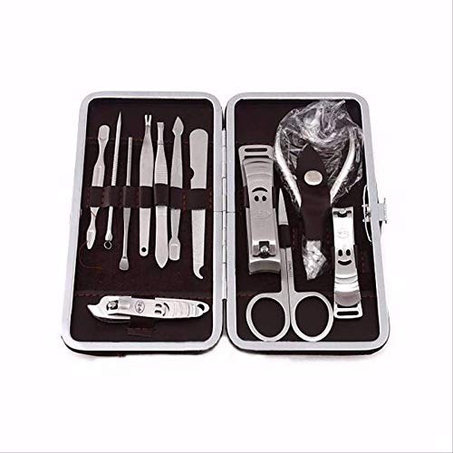 NIGMN Beauty Nail Manicure Set 12 Piezas con Estuche De Viaje De Lujo