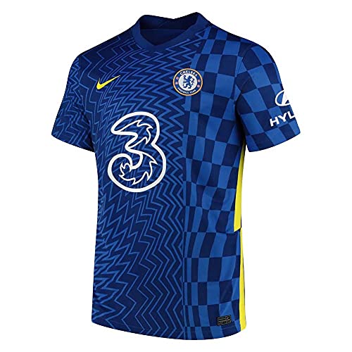 Nike - CHELSEA Temporada 2021/22 Camiseta Primera Equipación Equipación de Juego, M, Unisex