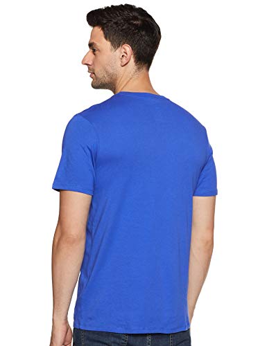 Nike Fcb M Nk Tee Crest Camiseta de Manga Corta Fc Barcelona, Hombre, Azul (Game Royal / Gym Red), M