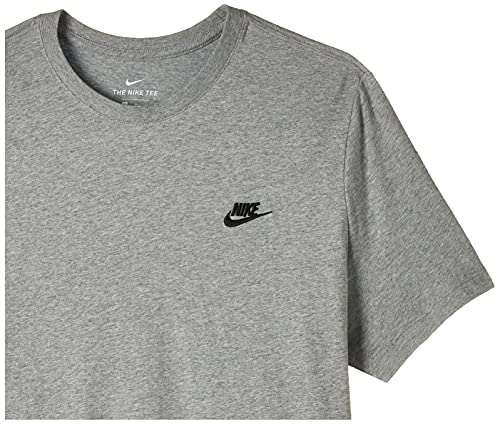 NIKE M NSW Club tee Camiseta de Manga Corta, Hombre, dk Grey Heather/Black, XL