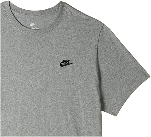 NIKE M NSW Club tee Camiseta de Manga Corta, Hombre, dk Grey Heather/Black, XL