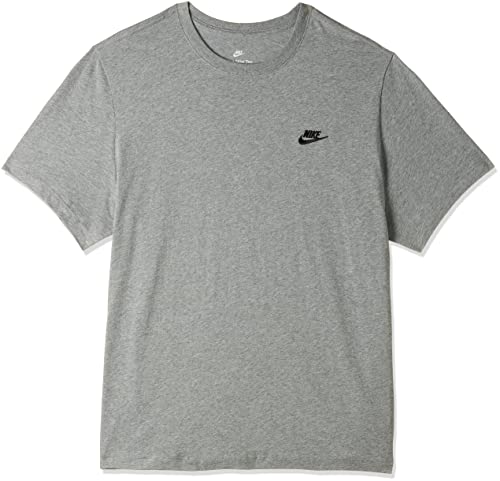 NIKE M NSW Club tee Camiseta de Manga Corta, Hombre, dk Grey Heather/Black, XL