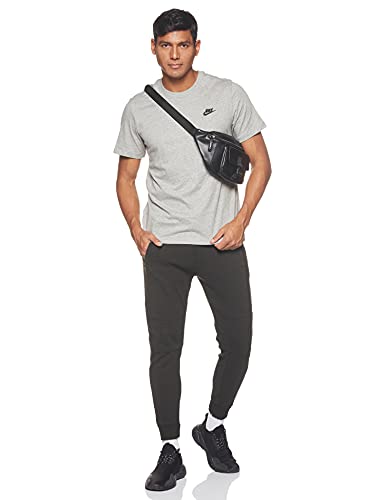 NIKE M NSW Club tee Camiseta de Manga Corta, Hombre, dk Grey Heather/Black, XL