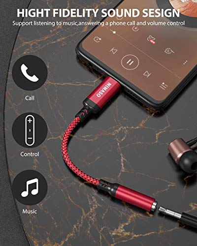 NIMASO Adaptador USB C a Jack 3.5mm, USB Tipo c a Jack 3.5 mm Audio Adaptador Auriculares Galaxy Note20 S21 Ultra,Huawei P40/P30 Pro/Mate 20/30,Google Pixel 4/3/2 XL,Xiaomi9/8